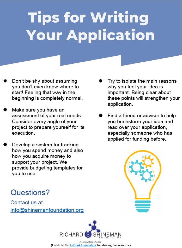 Tips for Writing Your Application